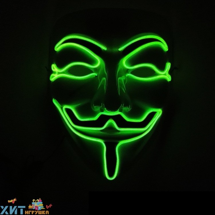 Маска Анонимуса белая / Маска Гая Фокса / Маска V - значит Вендетта (свет) в ассортименте Mask-2